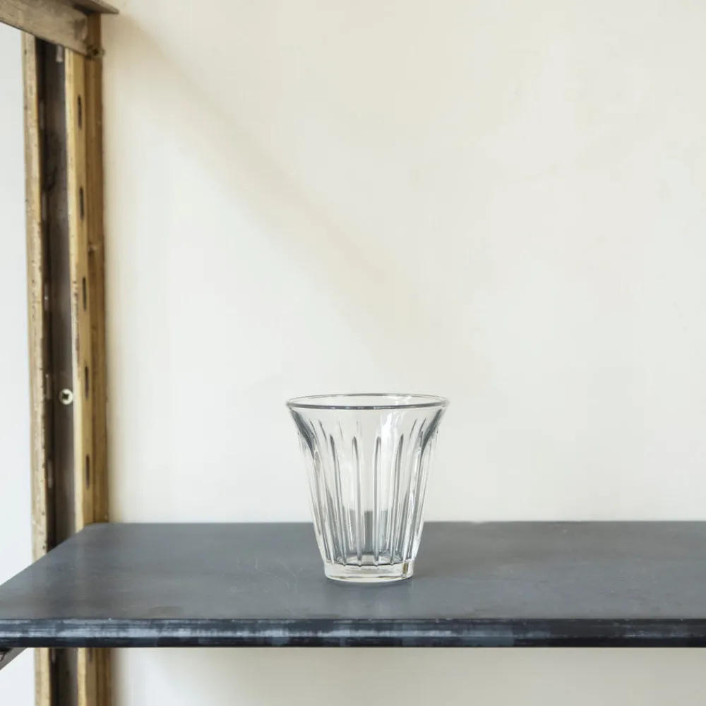115 LA ROCHERE Verre à thé en verre pressé - Zinc