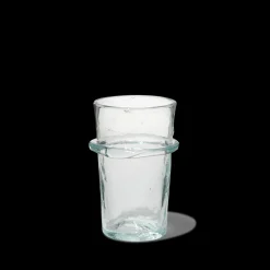 1108 SALAHEDDIN Verre annelé en verre soufflé - Transparent