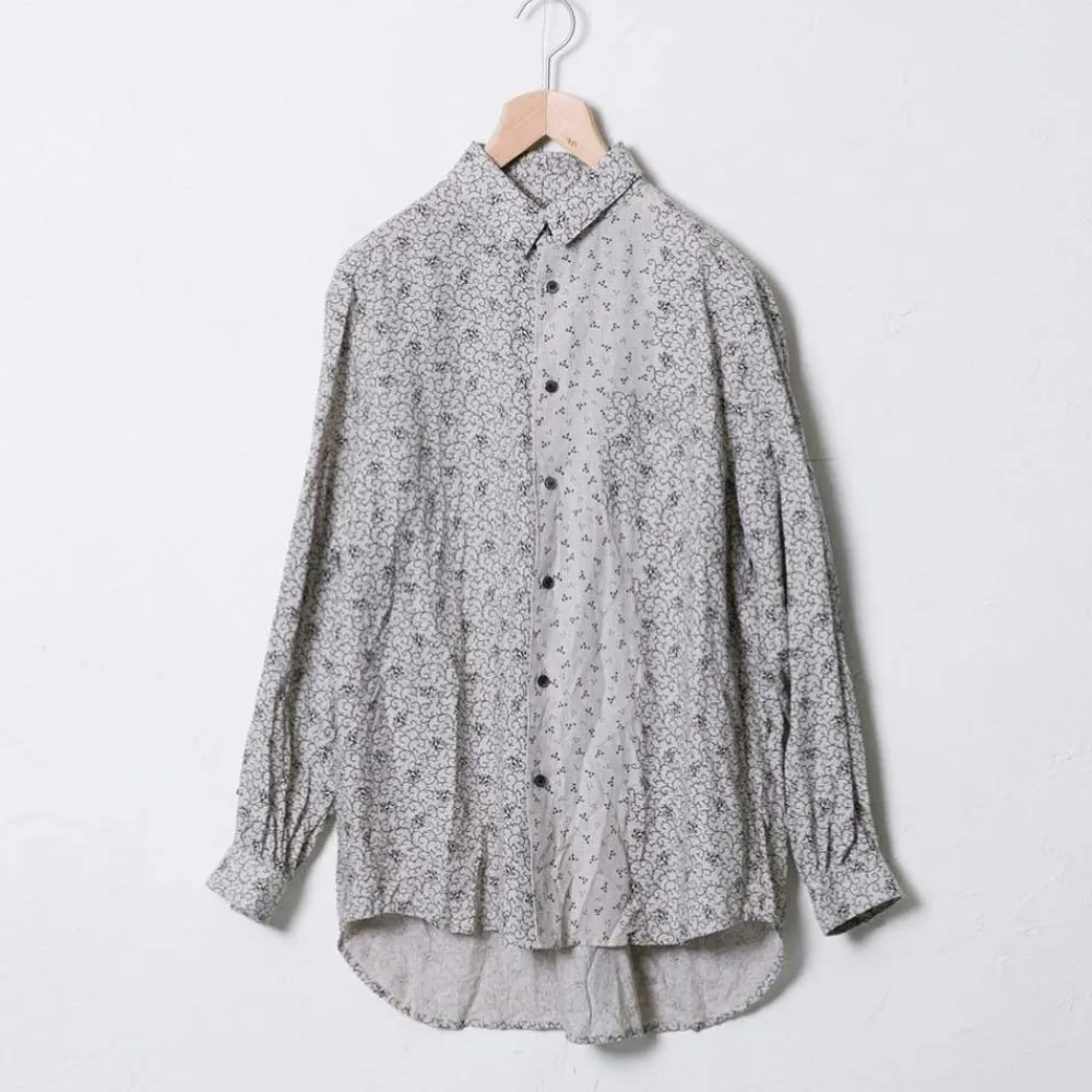 Women Vlas Blomme - Chemisier Arabesque - beige