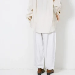Women Vlas Blomme - Pantalon fuselé - Blanc