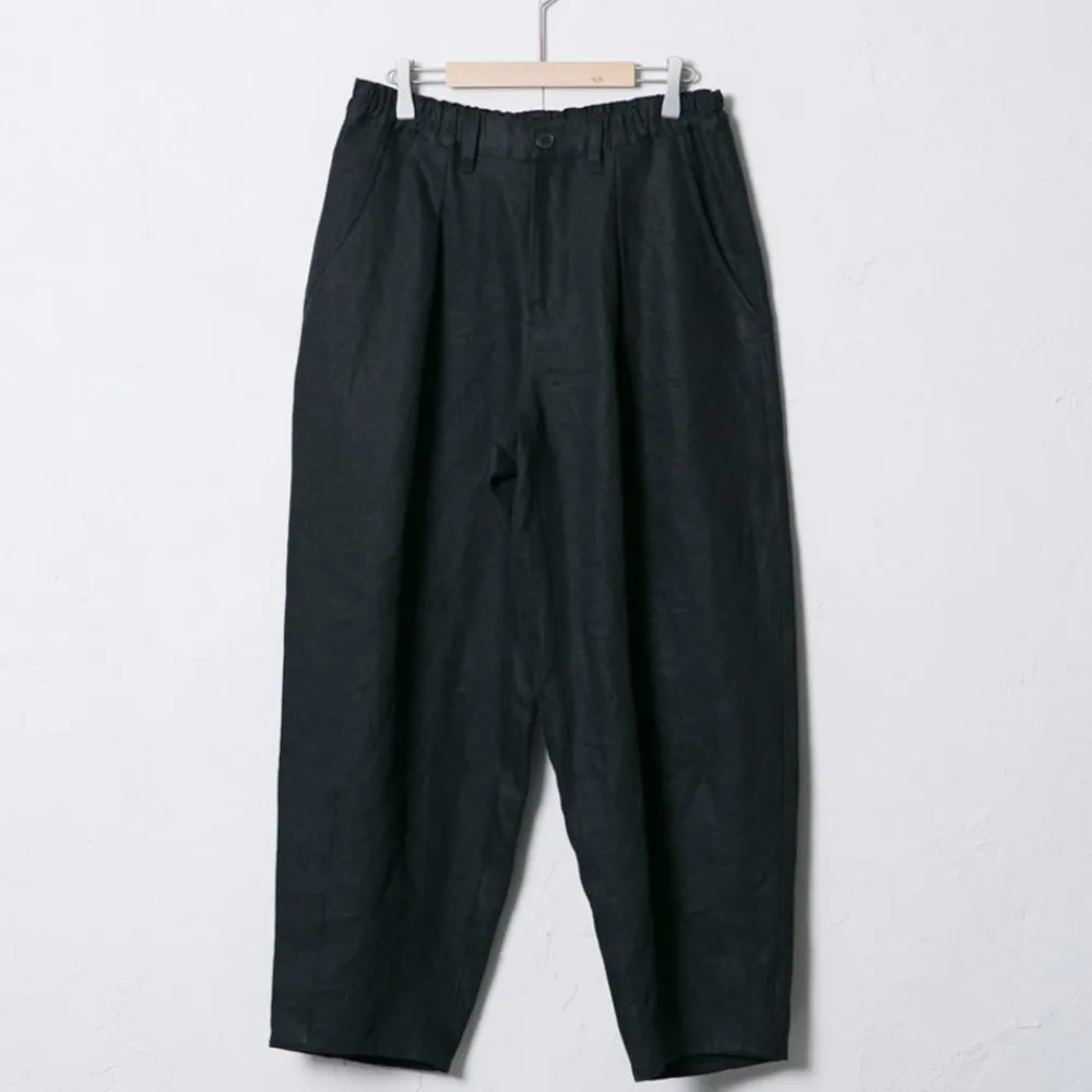 Women Vlas Blomme - Pantalon fuselé - Noir