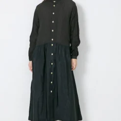 Women Vlas Blomme - Robe vintage - Noir