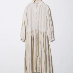Women Vlas Blomme - Robe vintage - Beige