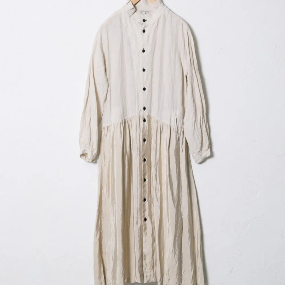 Women Vlas Blomme - Robe vintage - Beige