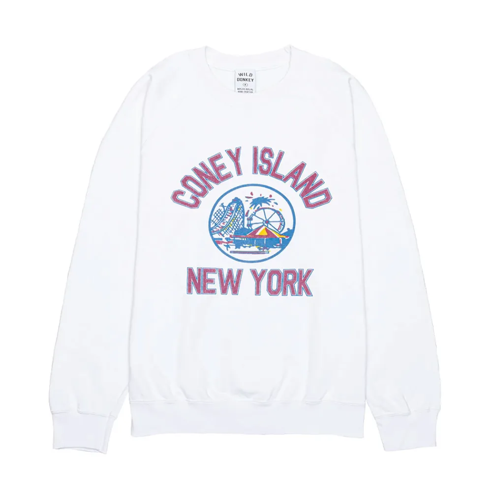 WILD DONKEY - Sweat Coney Island - Blanc