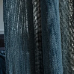 200 LINTEX Woven linen voile - Petroleum Blue