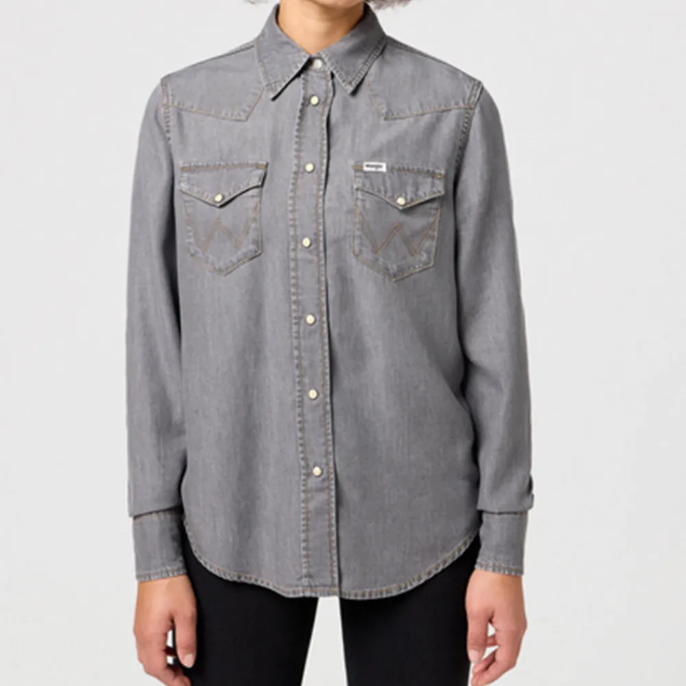 Women WRANGLER - Chemise Regular - Gris