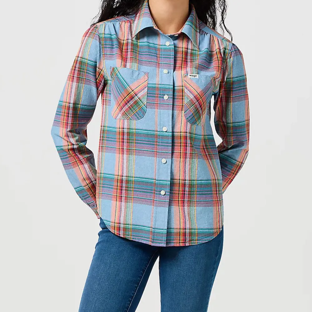 Women WRANGLER - Chemise Western - Bleu