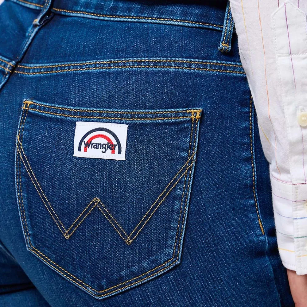 Women WRANGLER - Jeans Flare - Bleu