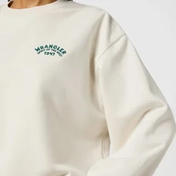 Women WRANGLER - Sweat Oversize - Blanc Vintage