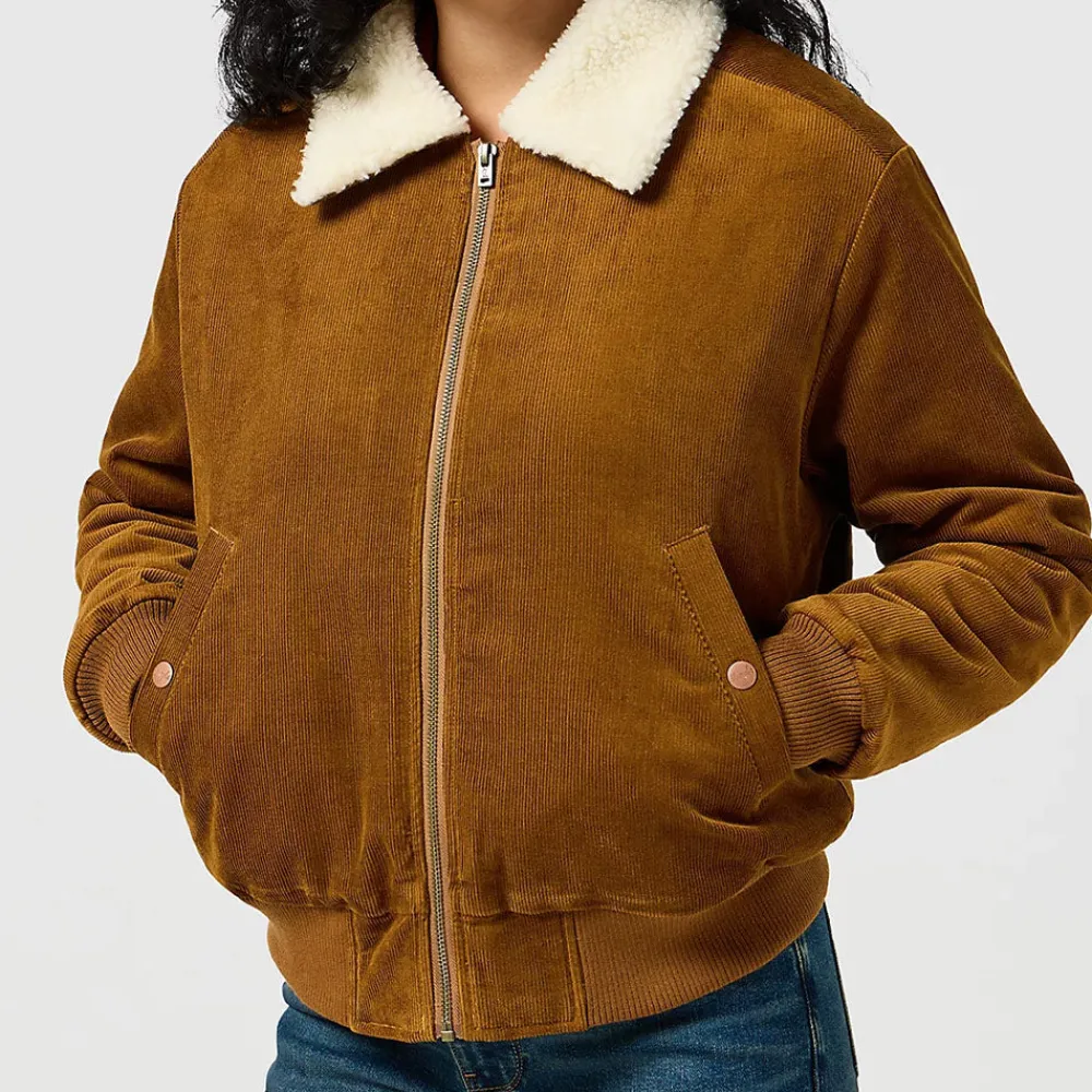 Women WRANGLER - Veste Aviateur - Marron