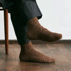 Women Yahae - Chaussettes Alpaca Cable - Marron