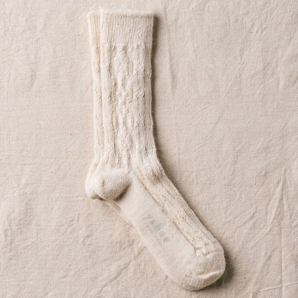 Women Yahae - Chaussettes Alpaca Cable - Beige