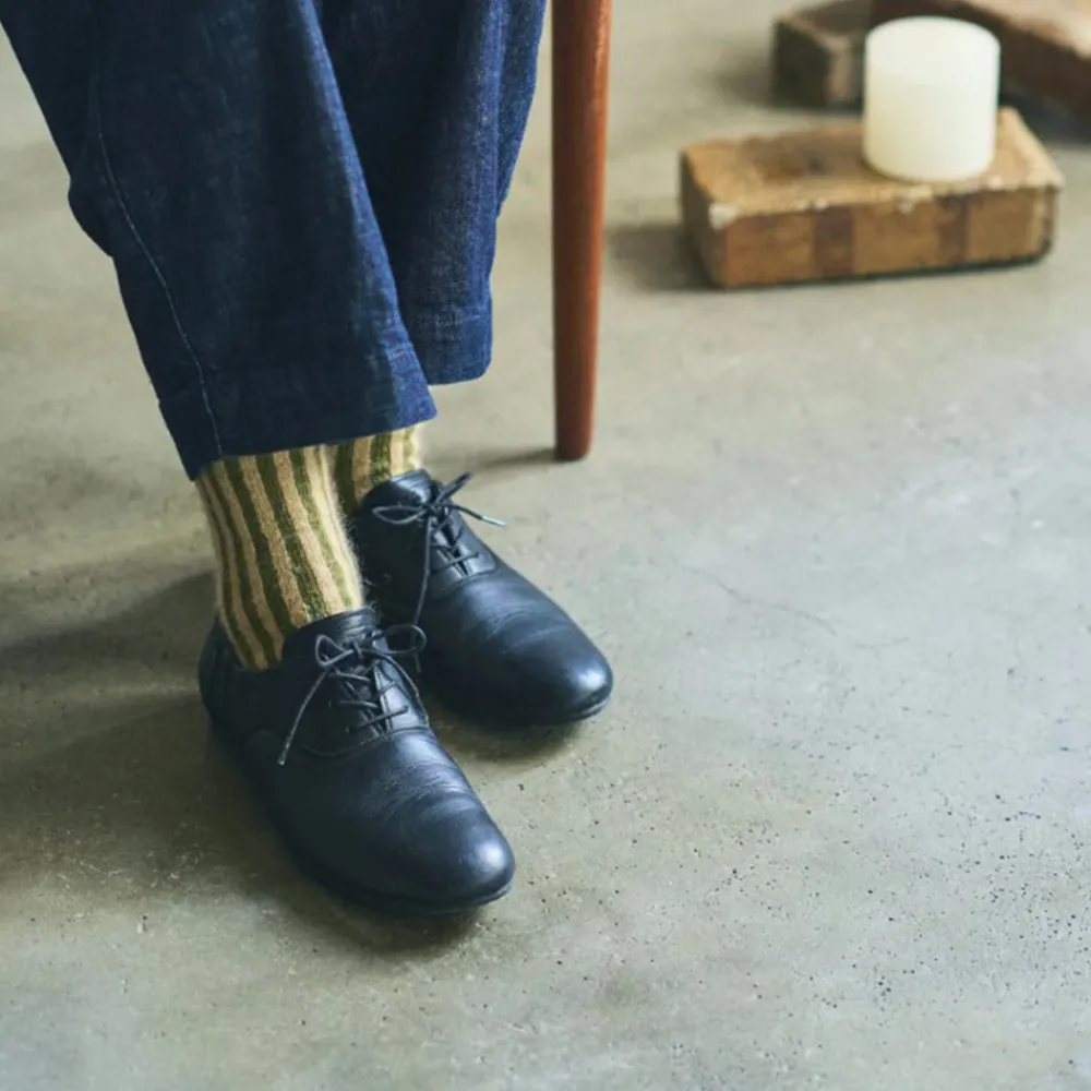 Women Yahae - Chaussettes Mohair Stripes - Olive