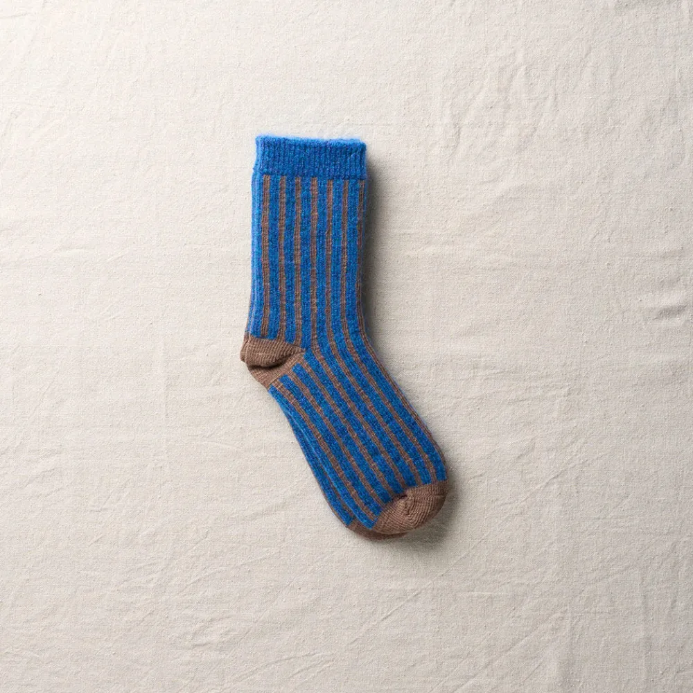 Women Yahae - Chaussettes Mohair Stripes - Marron