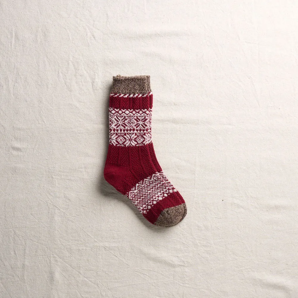 Women Yahae - Chaussettes Snow Pattern - Rouge